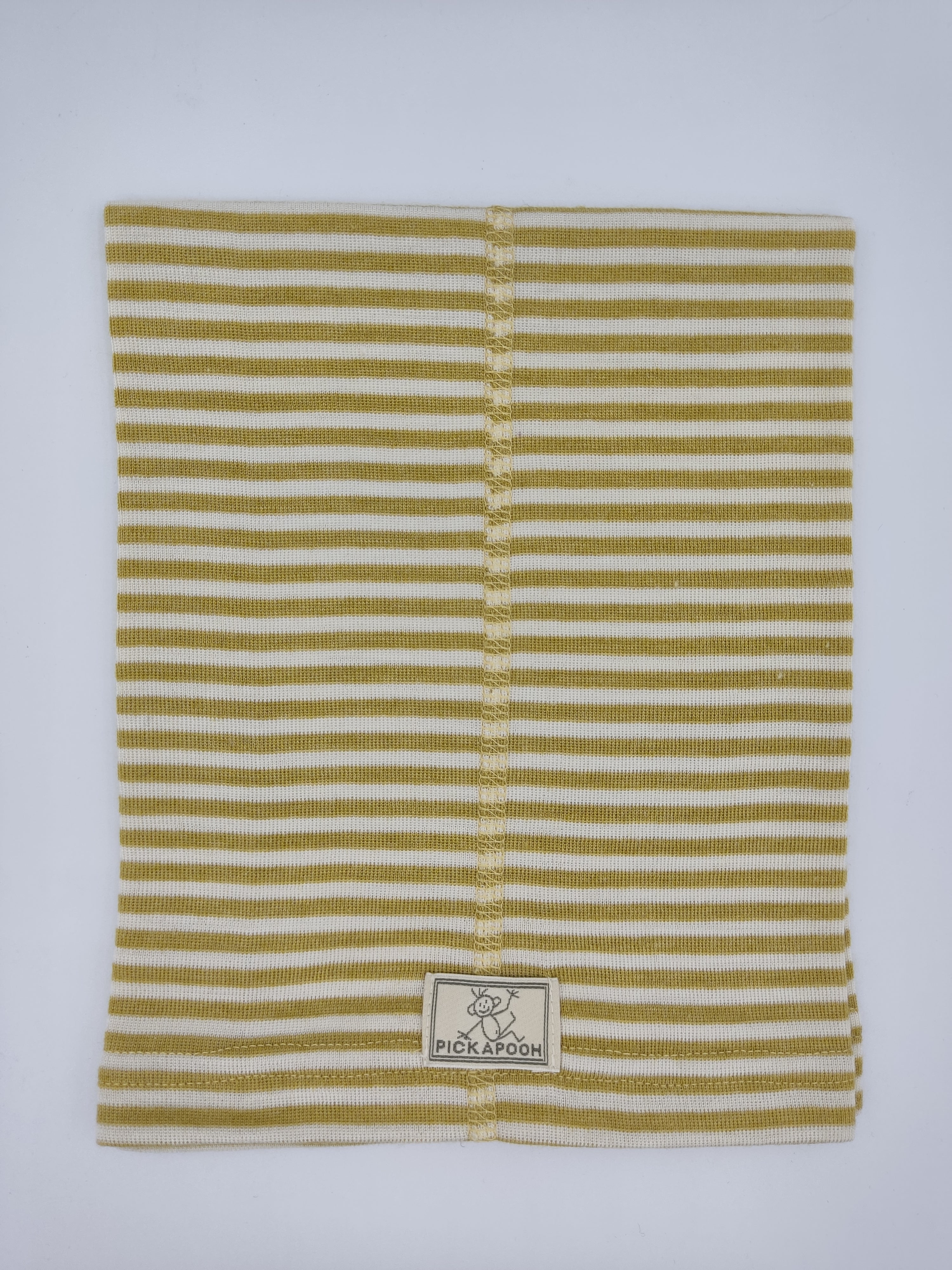 Scaldacollo in lana e seta per bambino e adulto // riga Senape